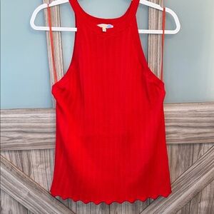 Skies Are Blue Vibrant Red Tank Top